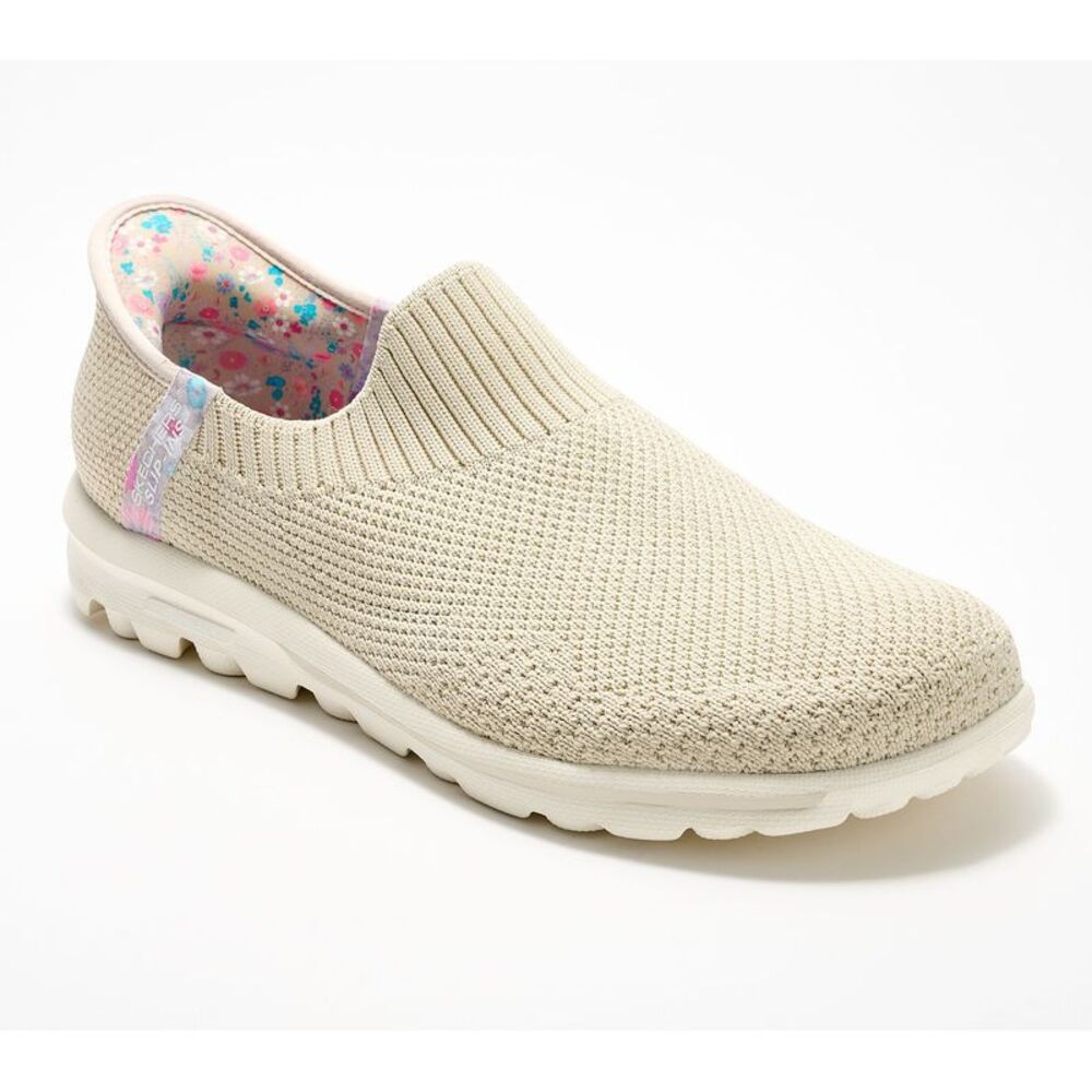 Skechers Women's Sz 6.5 Slip-ins GO WALK Travel Washable Shoes Brown